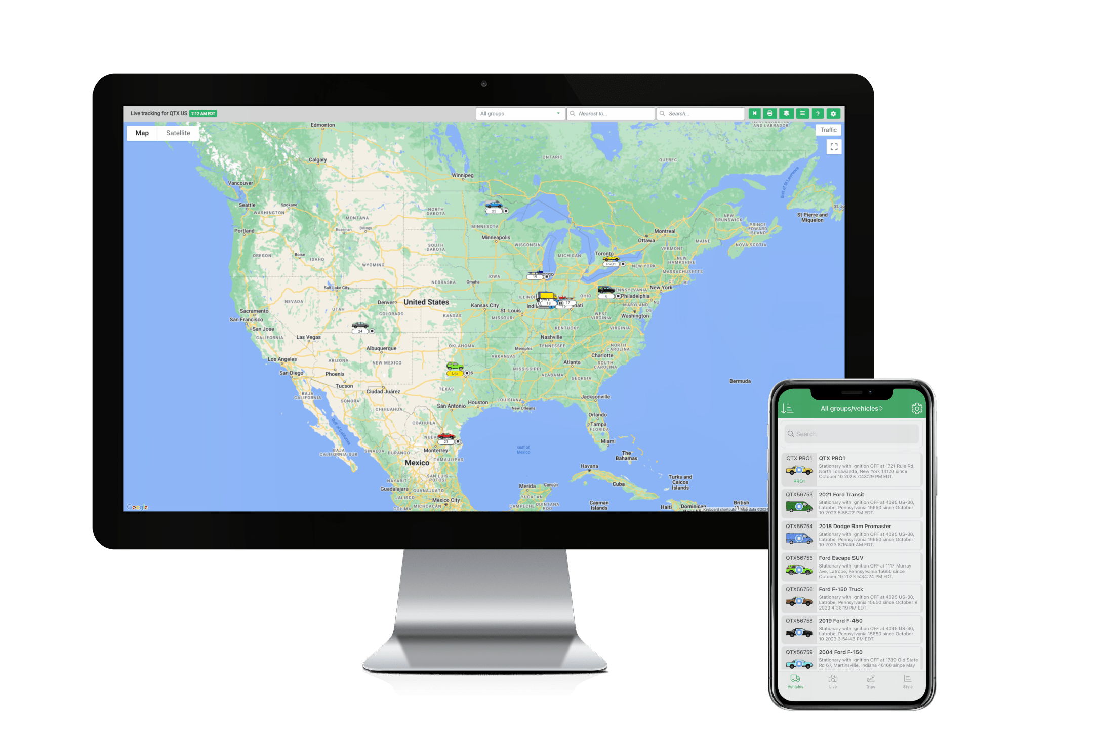 US live tracking clusters