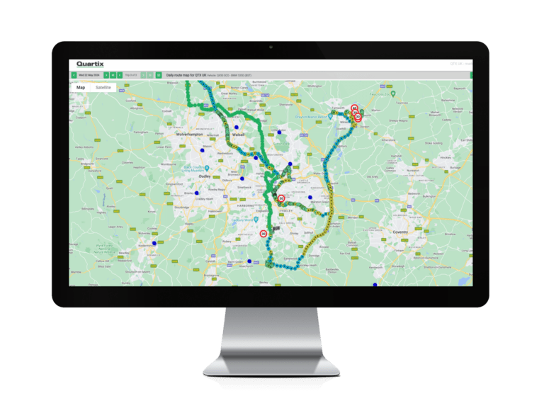 Vehicle tracking routes