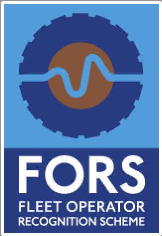 Logo of the Fleet Operator Recognition Scheme (FORS) featuring a stylized gear and wave design above the text.