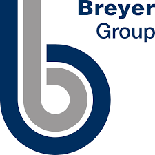 Logo of Breyer Group featuring a stylized 'b' in blue and gray, with the text "Breyer Group" in blue on a white background.